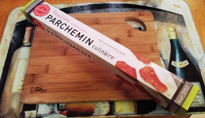 10 x 9 inch cutting board and PaperChef parchment paper