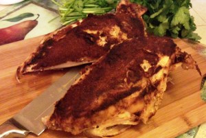 Rock that roast lobes cut in half