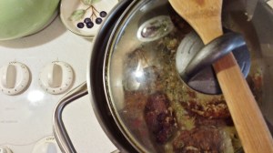 black eye peas in pot