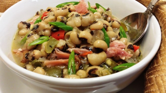 blacke eye peas plated alone