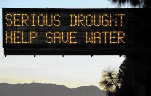 Serious drought save water