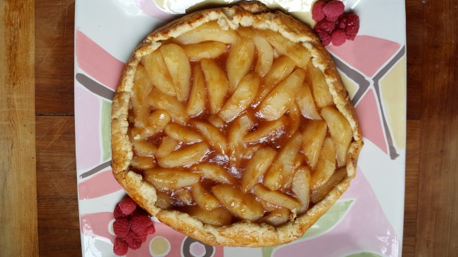 Pear tart on crust done no auto correct 4